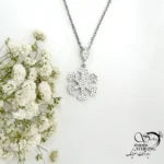 گردنبند نقره گوله برف با عیار925 کد 22308