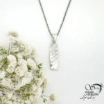 گردنبند نقره 925 عیار نگین اتمی کد 22313