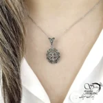 گردنبند نقره سیاه قلم با عیار925 کد 22315