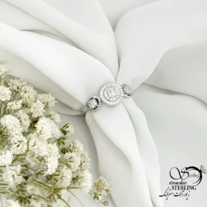 انگشتر نقره کلاسیک طرح طلا کد 22336