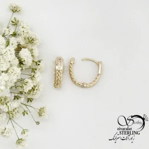 گوشواره ژوپینگ طرح بافت کلیپسی کد 22354