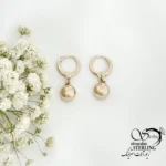 گوشواره آویز گوی ژوپینگ طرح طلا کد 22357