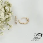 گوشواره ژوپینگ نگین دار مشابه طلا کد 22358