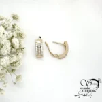گوشواره طرح طلا نگین دار کلیپسی کد 22362