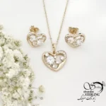 نیمست قلبی نگین دار برند ژوپینگ طرح طلا کد 22365