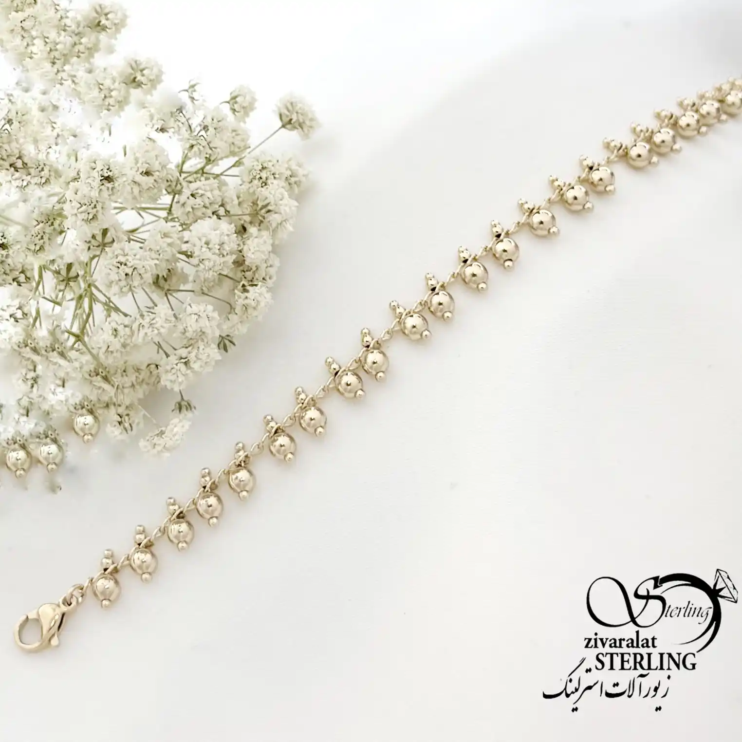 دستبند ژوپینگ مشابه طلا طرح مدرن کد 22371