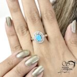 انگشتر فیروزه نقره 925 عیار کد 22407