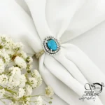 انگشتر فیروزه نقره 925 عیار کد 22407